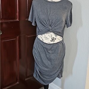 Gray Knotted Women's Dress